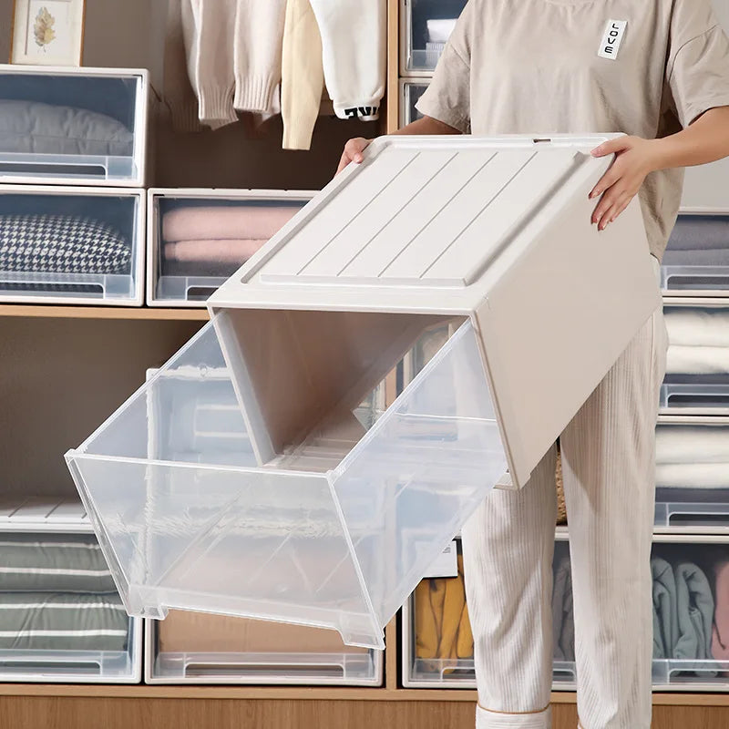 1pcs Drawer-type Storage Box, Single-layer, Combinable, Transparent, Cosmetics, Jewelry, Underwear, Clothing Storage Cabinet