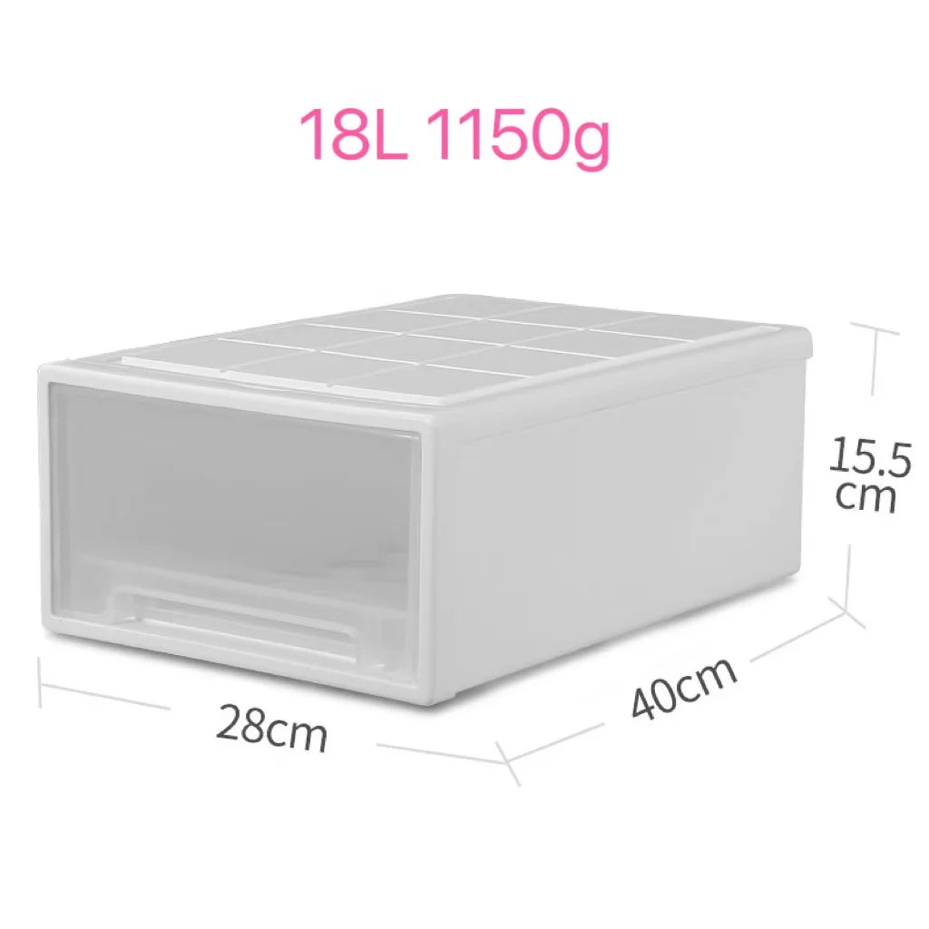 1pcs Drawer-type Storage Box, Single-layer, Combinable, Transparent, Cosmetics, Jewelry, Underwear, Clothing Storage Cabinet