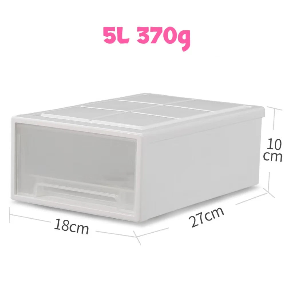 1pcs Drawer-type Storage Box, Single-layer, Combinable, Transparent, Cosmetics, Jewelry, Underwear, Clothing Storage Cabinet