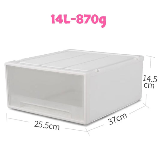 1pcs Drawer-type Storage Box, Single-layer, Combinable, Transparent, Cosmetics, Jewelry, Underwear, Clothing Storage Cabinet